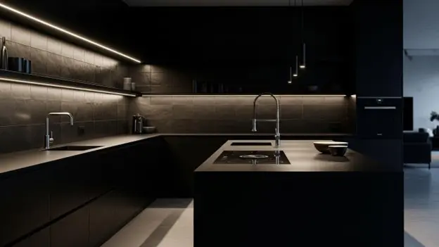 Black-on-Black Backsplash