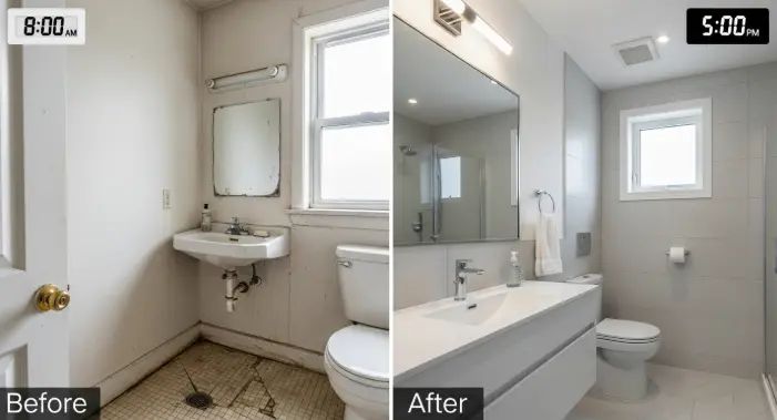 Fast Bathroom Remodel