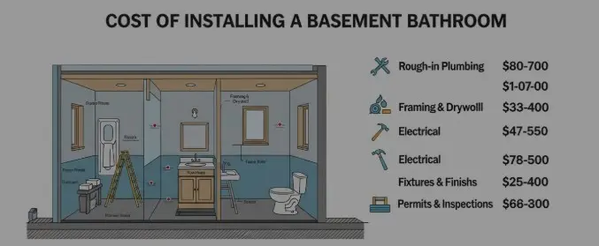 How Much Does It Cost to Install a Basement Bathroom