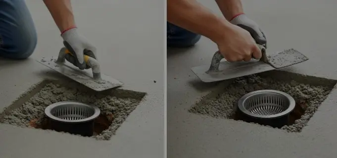 how to install shower drain in concrete floor