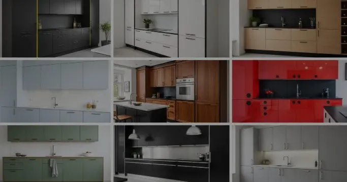 Modern kitchen cabinets with edge banding trends