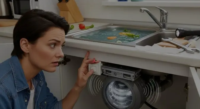 why is my garbage disposal just spinning but not draining